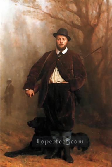 エドゥアール・デレサート ジャン・レオン・ジェロームの肖像油絵